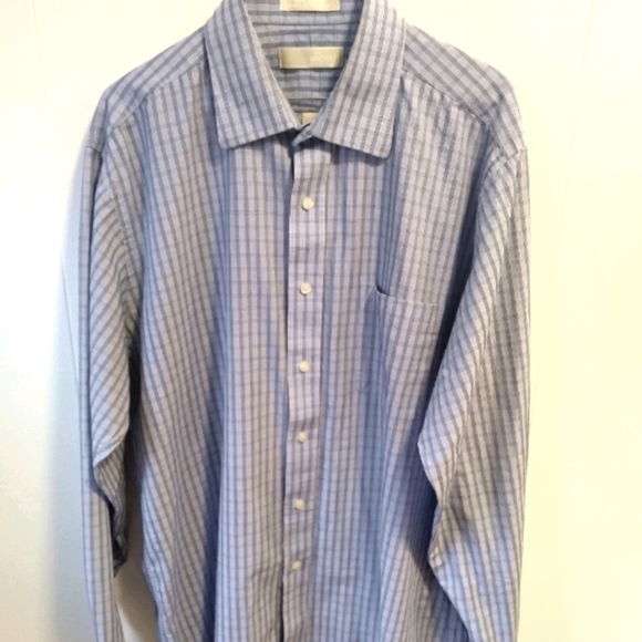 Michael Kors Blue/White Dress XL Shirt. - Picture 1 of 7